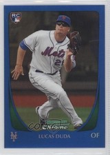 2011 Bowman Chrome Blue Refractor 45/150 Lucas Duda #197 0r7