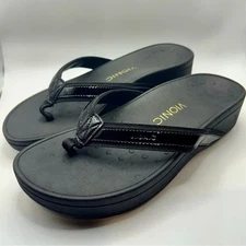 New w/o Box, 9 Wide Vionic High Tide Platform Sandal w/ Patent Leather