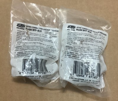 Lot Of Two (2) Zurn 3/4  Garden Hose Thread Vacuum Breaker BFP-9CH Chrome