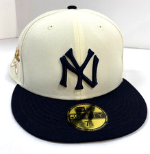 New York Yankees MLB Retro All Star Game 1960 Patch NE Fitted Hat~Cream