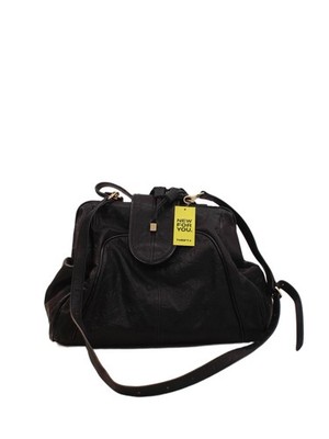 Mimco Damentasche schwarz 100% Leder Schultertasche