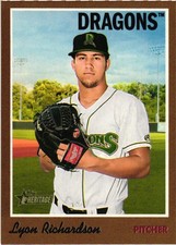 2019 Topps Heritage Chrome Minors Gold - Lyon Richardson (#257)  Reds 10/15