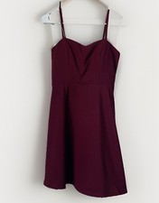 Forever 21 Wine Burgundy Short Dress with Spaghetti Straps, Women's Size S