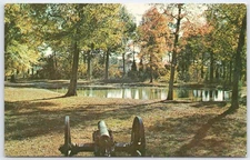 Vintage Bloody Pond Postcard Shiloh National Military Park TN Cannon