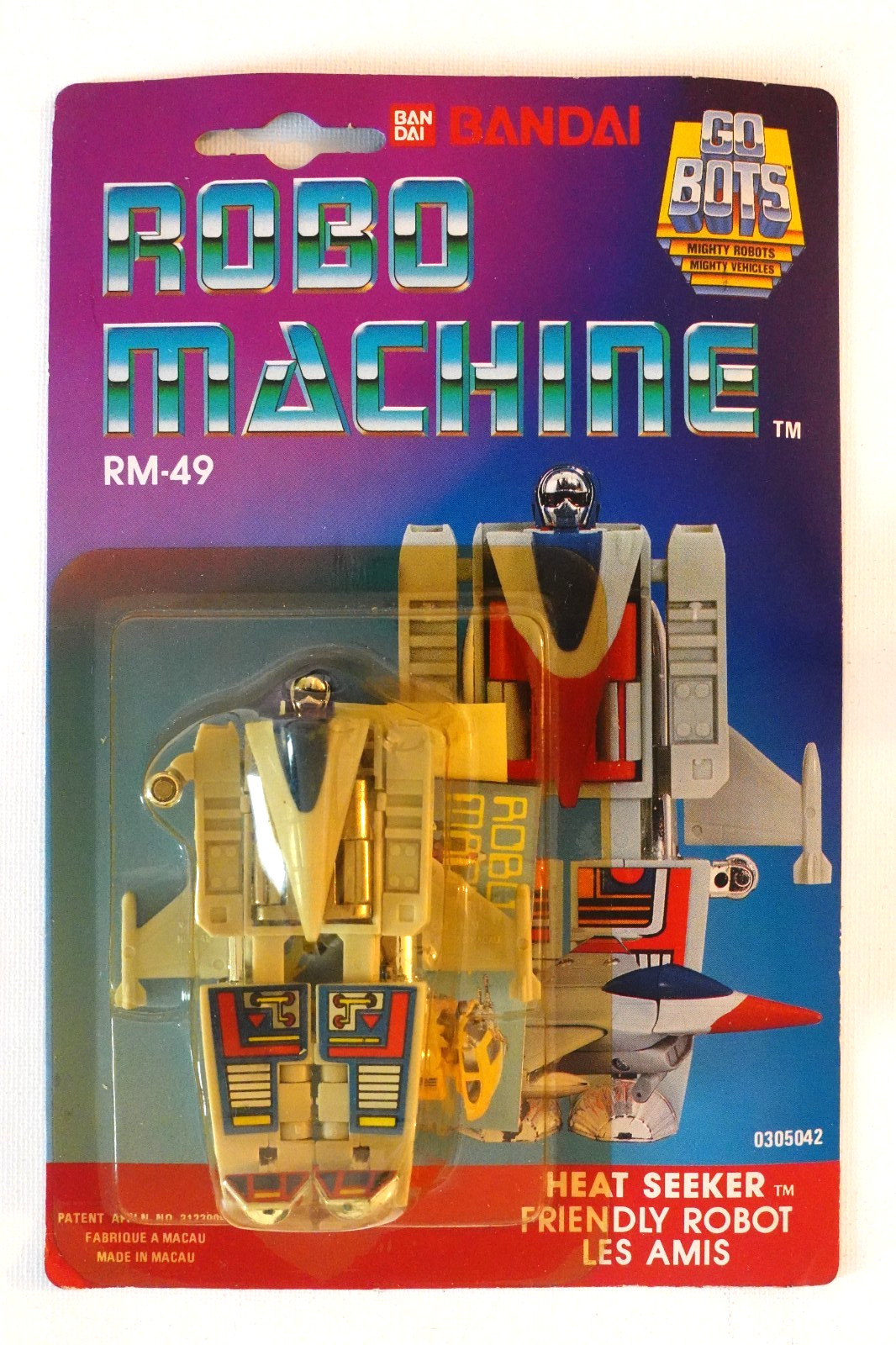 Figurine Gobots RM49 Heat Seeker Bandai rare pour collectionneur de jouets 80s