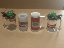 Vintage Budweiser Plastic Mugs, Talking Frog, And Wassup! And Thermo Lot Of 4
