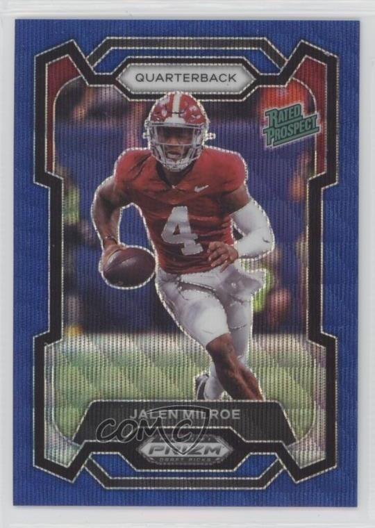 2024 Panini Prizm Draft Picks Blue Wave Prizm 137/249 Jalen Milroe #122 0h6w