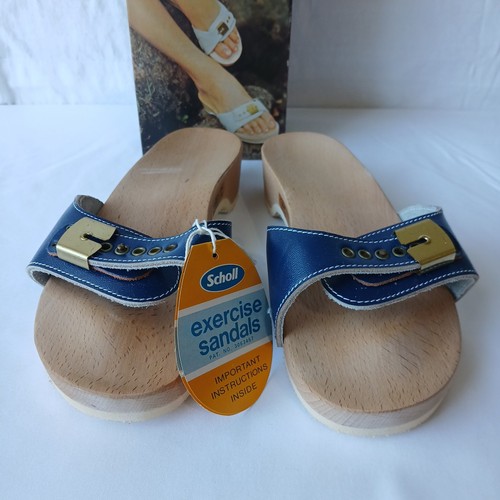 SCHOLL Exercise Sandals Blue Size 7 New In Original Box - Picture 2 of 10