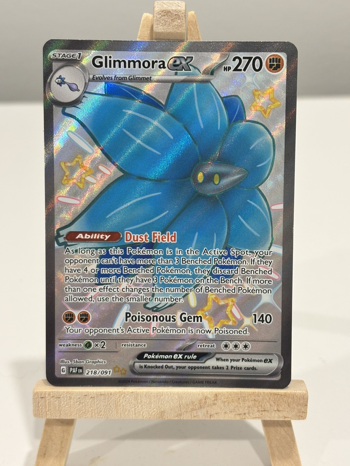 Glimmora ex 218/091 Shiny Ultra Rare Paldean Fates Pokemon Near Mint