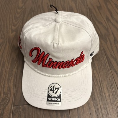 Minnesota Twins MLB '47 Brand White Rope Script Hitch Adjustable Hat Logo NEW