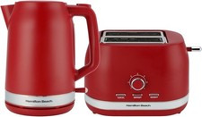 Hamilton Beach Kettle and Toaster Set, Ella, 1.7L Kettle, 2 Slice Toaster, Boil