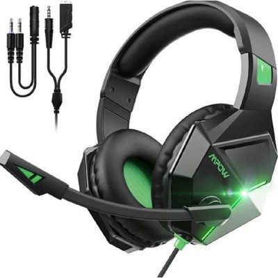 Mpow BH414 Gaming-Headset mit Kabel und Bass-Audio Grün