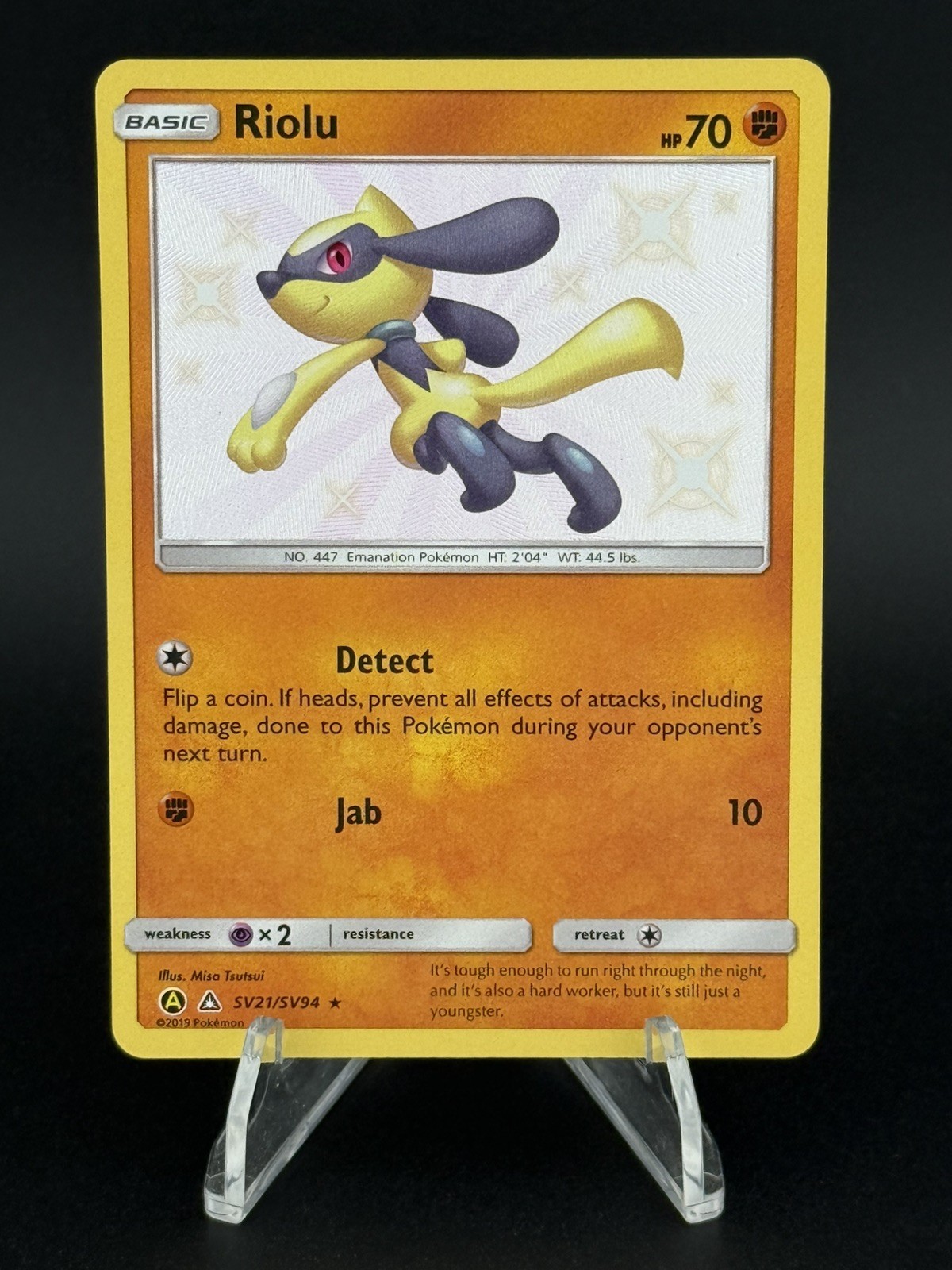 2019 Pokemon Riolu SV21/SV94 Shiny Rare Hidden Fates Shiny Vault-NM