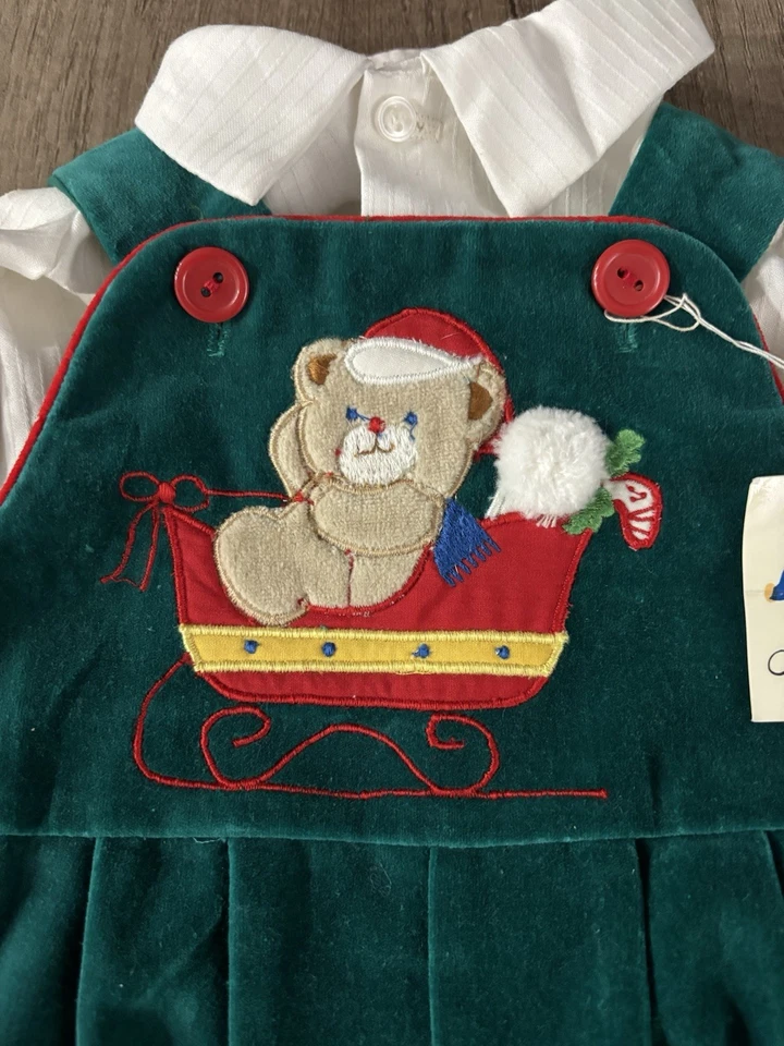 Винтажный рождественский детский комбинезон - Изображение 2 из 3