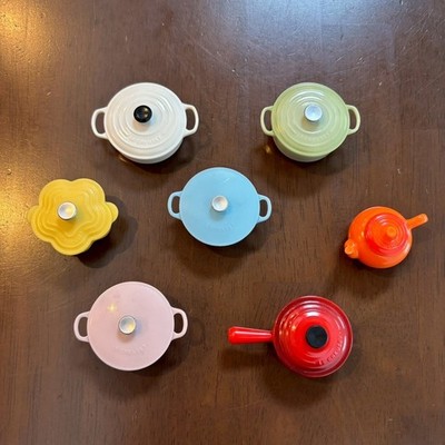 Le Creuset Miniature Magnet Set 7pcs Non-Retail Rare Kitchen Collection