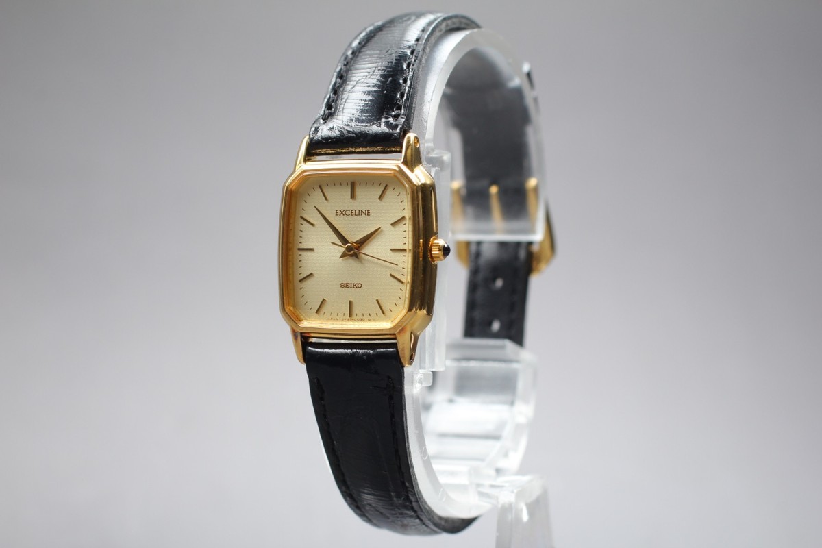 Vintage 1995 [N MINT] SEIKO EXCELINE 3F31-5000 Ladies Gold
