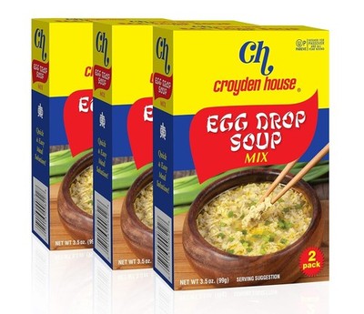 Egg Drop Soup Mix 3.5Oz (3 Pack, Total of 6 Envelopes) Quick and Easy Prep, Chin