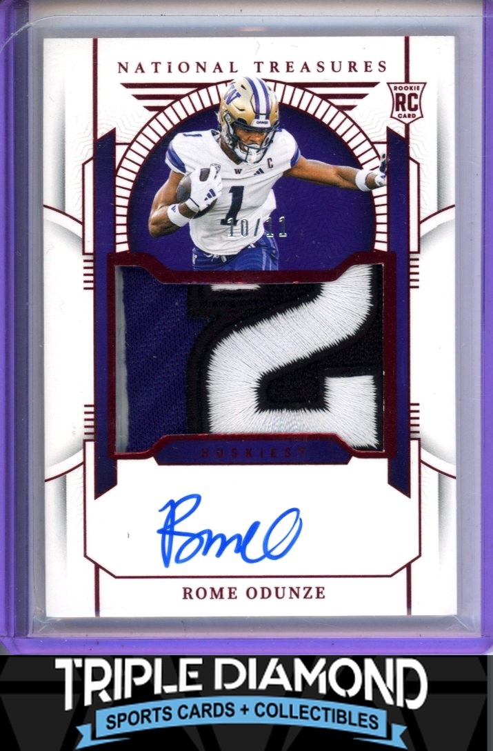 2024 National Treasures Collegiate Rome Odunze Rookie Patch Auto