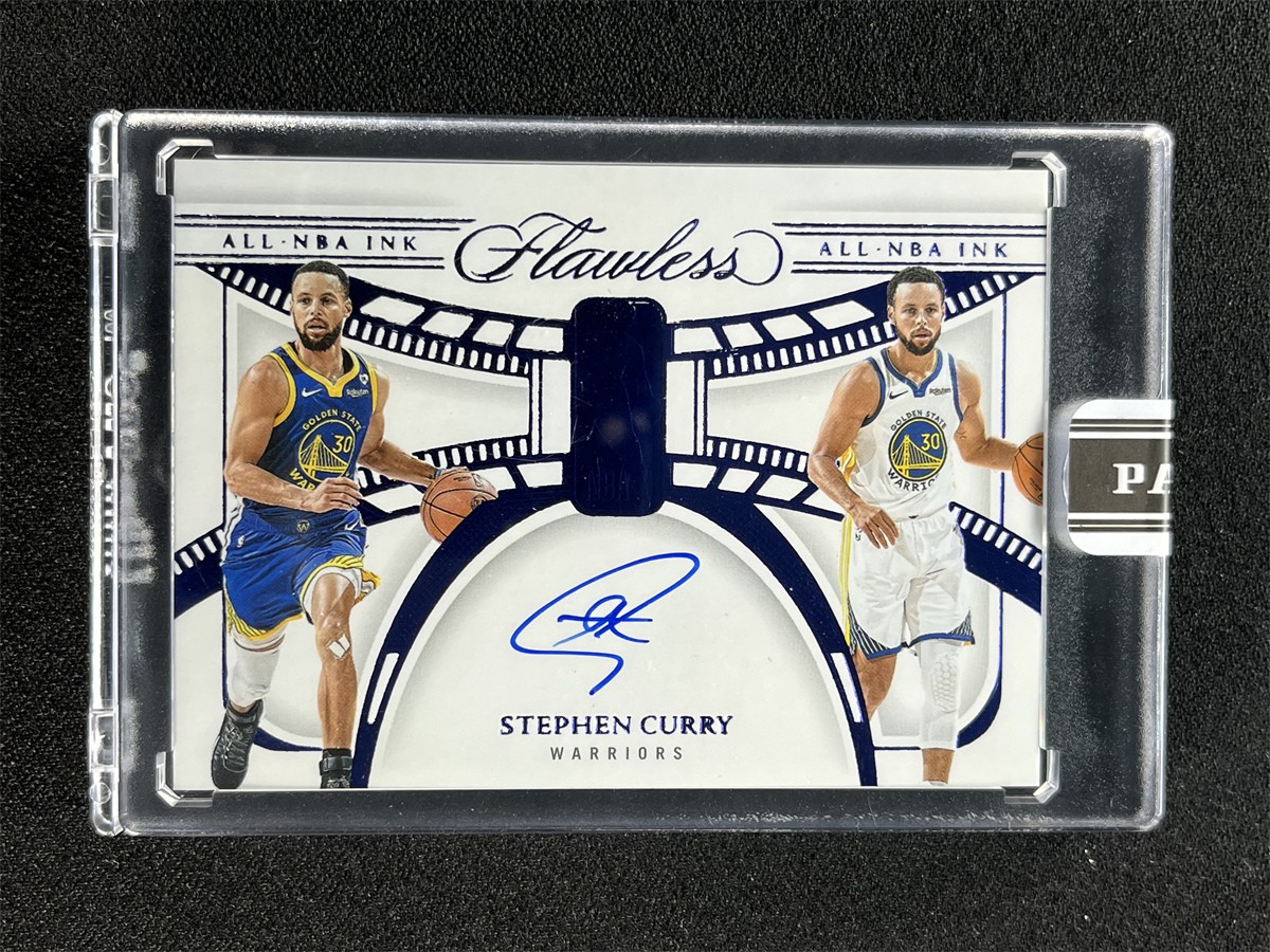 2023-24 Panini Flawless Stephen Curry Sapphire All-NBA Ink Auto Black Box 1/1