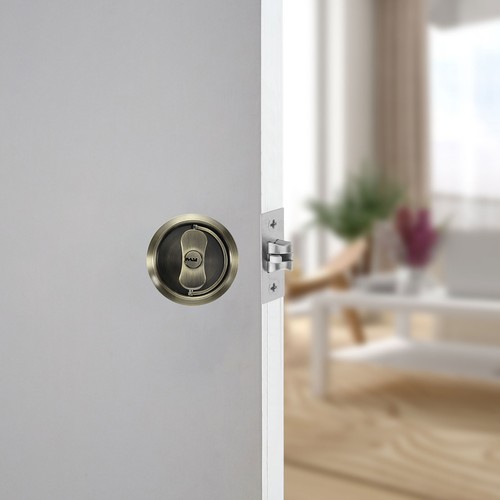 Stainless Steel Deadbolt Lock, Single Dead Bolt Locks, Bronze - Imagen 5 de 7