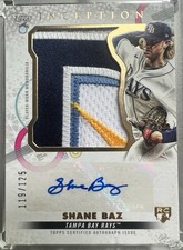 2022 Topps Inception /125 Shane Baz 4 Color Jumbo Patch Auto RC Orioles