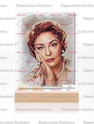 Zarah Leander--781-- Bilder Rahmen Mit Holzsockel
