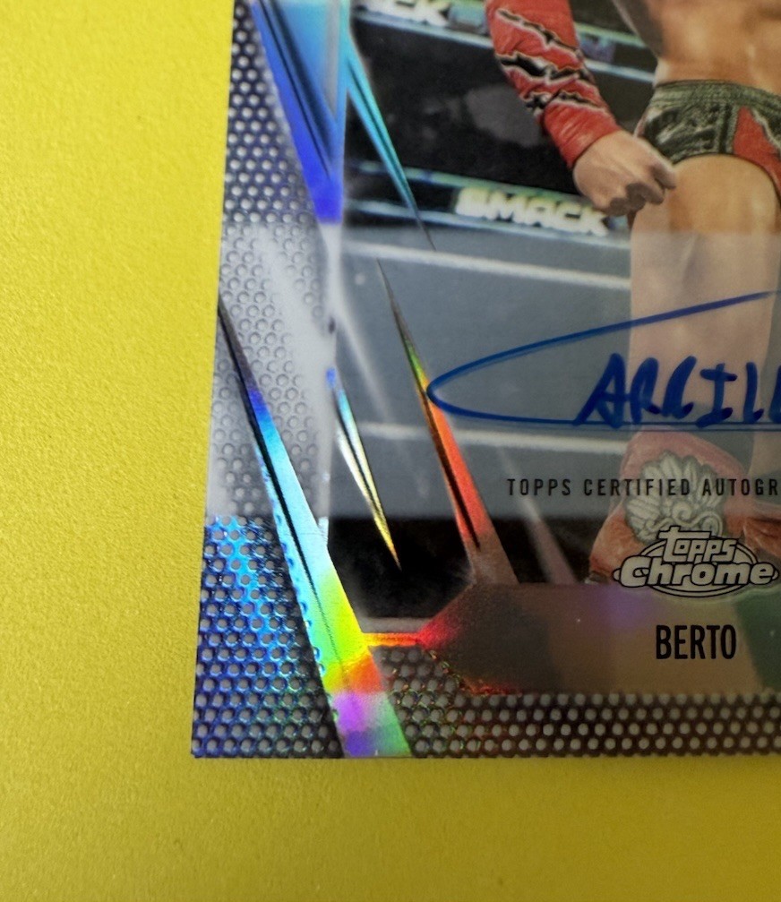 2026 WWE Topps Chrome Berto Autographs Insert Auto Card #BCA-BER view 6