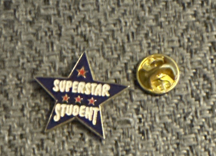 Superstar Student Lapel Pin Recognition Award 5-Point Star