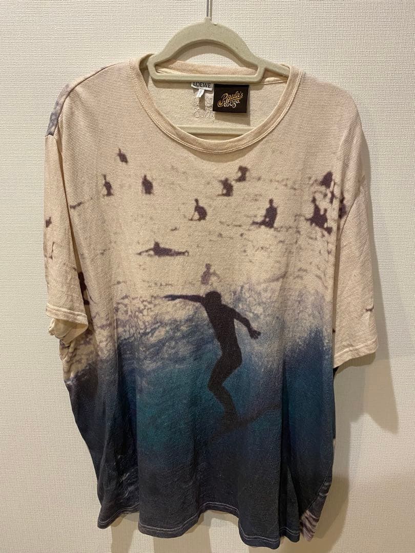 LOEWE Paula's Ibiza Surfer Waffle T-shirt L Cotton Collab Pre-Owned Size S