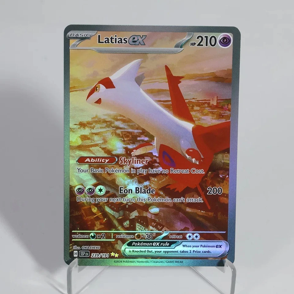 Фольгированные прокси-карты Latios, Pikachu, Mew, Greninja — голографические коллекционные аниме - Изображение 2 из 4