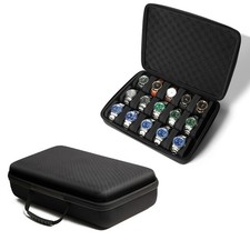 15 slot watch storage hard case storage box, watch carrying case suitable