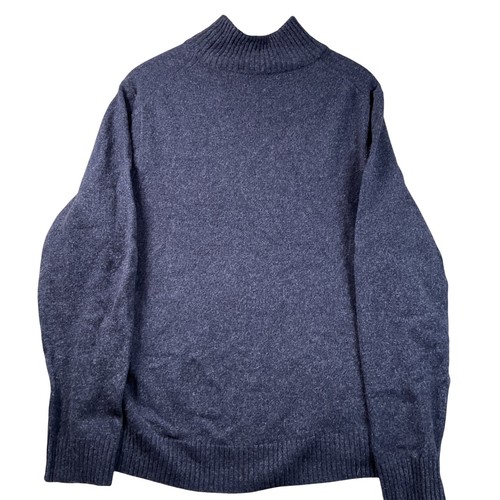 J.Crew Rugged Merino Quarter Zip Sweater Herren Large Navy Blau Top Strick - Bild 3 von 7