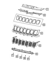 Genuine Mopar Radiator Grille 6BA20TZZAB