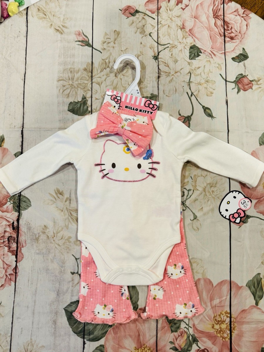 Hello Kitty Baby Clothes Piece Set Long Sleeve Pink Months New