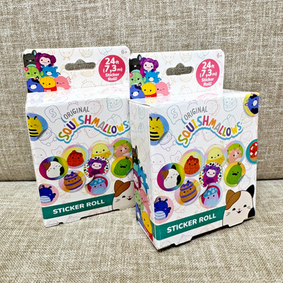 Set of 2 -New Original Squishmallows Jazwares 24 Feet Sticker Rolls