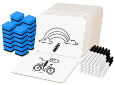 Dry Erase LapBoards, 26 Pack Double Sided 12.5 x 9 Inch Whiteboards with 26 E...