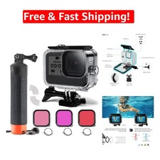 GoPro Hero 8 Waterproof Case with High-Quality Dive Filters - Dive to 60M Depths