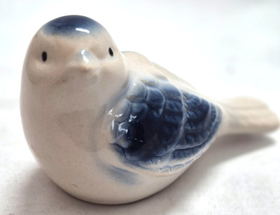 Indigo Spice Epice Figurine Blue Bird Bisque Porcelain Beautiful