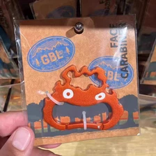 Studio Ghibli Howl's Moving Castle Calcifer Face Carabiner Keychain New Japan