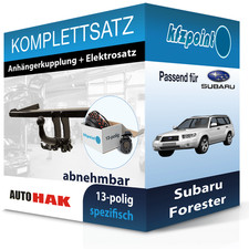 Für Subaru Forester 97- AUTO HAK Anhängerkupplung abnehmbar + 13polig E-Satz neu