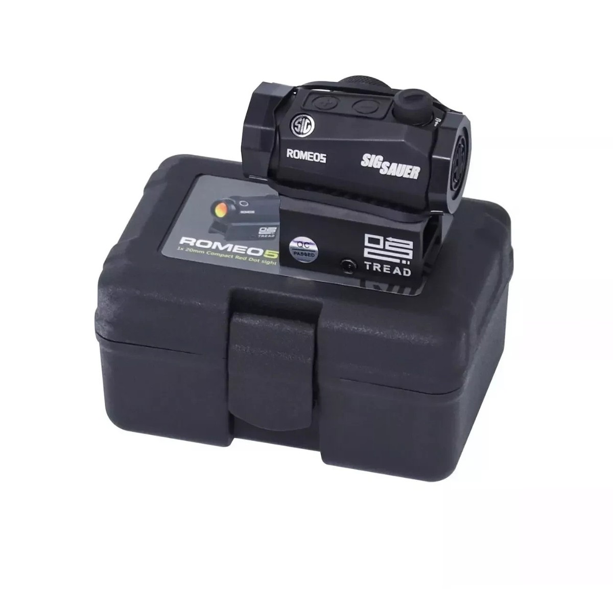 SIG SAUER ROMEO5 1x20mm Red 2 MOA Dot Sight - Black (SOR52001) for