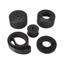Billet Aluminum Black Gilmer Belt Drive Pulley Kit For Small Block Mopar 318 340