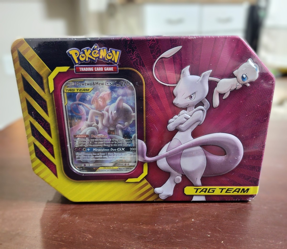 Pokemon TCG: Mewtwo & Mew GX Tag Team Tin [Brand New Factory