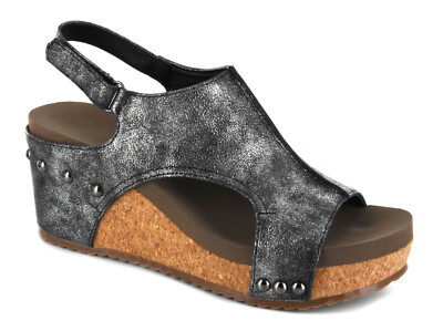 corkys black wedges