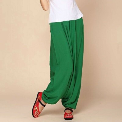 Bunte Ethnic Harem-Sommerhosen Damen Herren Laternenbein Drop-Crotch Baggy Dance