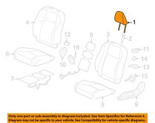 Honda Oem 2012 Civic Seats Tracks Front Seat Components-headrest 81140ts8a21za Honda Oem 2012 Civic Seats Tracks Front Seat Components-headrest 81140ts8a21za
