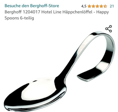 Neu 6x BergHOFF Hotel Line Zakouski Servier Löffel Häppchen NP30€ - Bild 5 von 5
