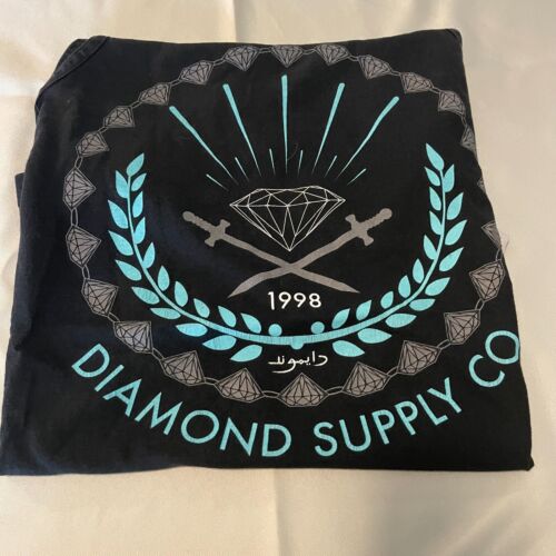 Diamond Supply Co. Tank Top Black Sleeveless Logo Front Cotton Size M