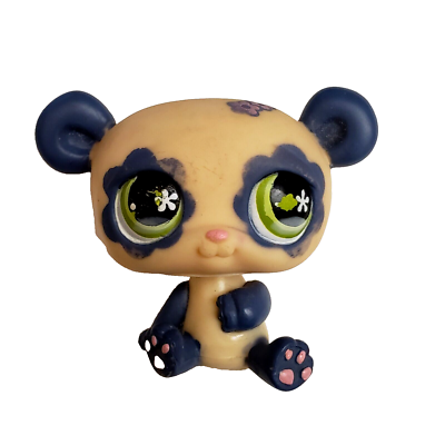 Littlest Pet Shop LPS Panda Purple Cream Green Flower Eyes #658 | eBay