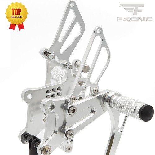 CNC Footrests Rearsets Footpeg For Honda VFR400 NC30 RVF400 NC35 GP Shift Silver - Picture 10 of 15